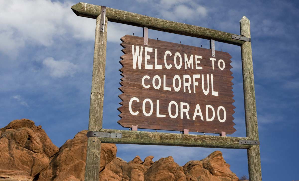 Welcome to Colorado highway sign