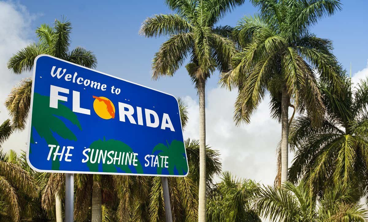 Welcome to Florida road sign