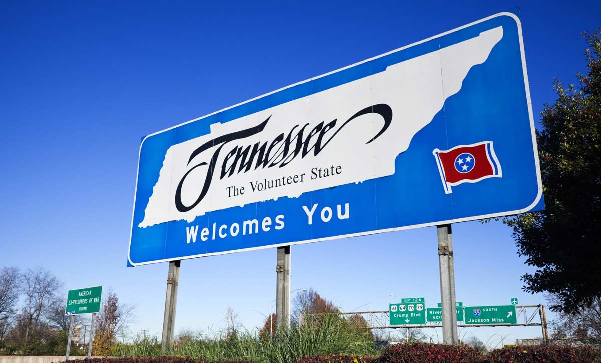 Welcome to Tennessee road sign
