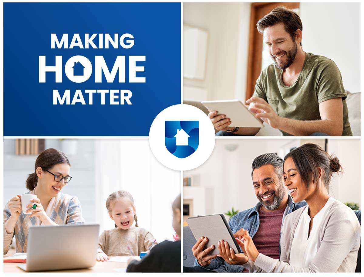 Grid of family photos with Making Home Matter and ResCap logo